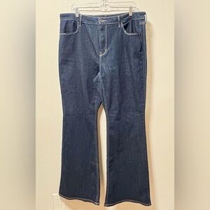 Old Navy Jeans Womens Size 16 Flare Leg High Rise Stretch Blue Denim Pants